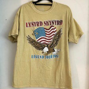 Lynyrd Skynrd Lengend Tour 1987 Yellow Tee Shirt | M/L